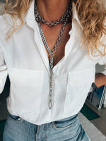 Clara Silver Chunky Chain Choker