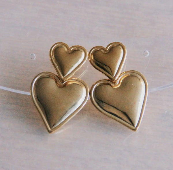 II Hearts Statement Earrings