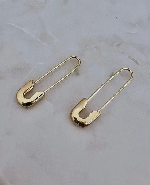 Serena Safety Pin Earrings
