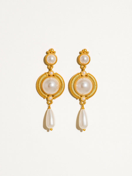 Lena Gilded Pearl Earring